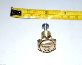 new metal knob handle cabinet pull hardware mini small round sun smiley ... - £1.54 GBP