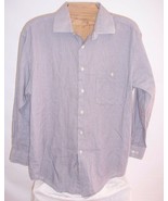Yves Saint Laurent Gray and White Striped Button Down Shirt Mens Size 16... - £15.58 GBP