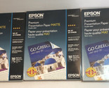 Epson Premium Presentation Paper MATTE (8.5x11 Inches Lot 3 Boxes Of 50 ... - $32.68