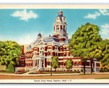 County Court House Saginaw Michigan MI UNP Linen Postcard V20 - $2.92