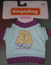 Dog Apparel - SimplyDog - XXS - A List  - $15.00