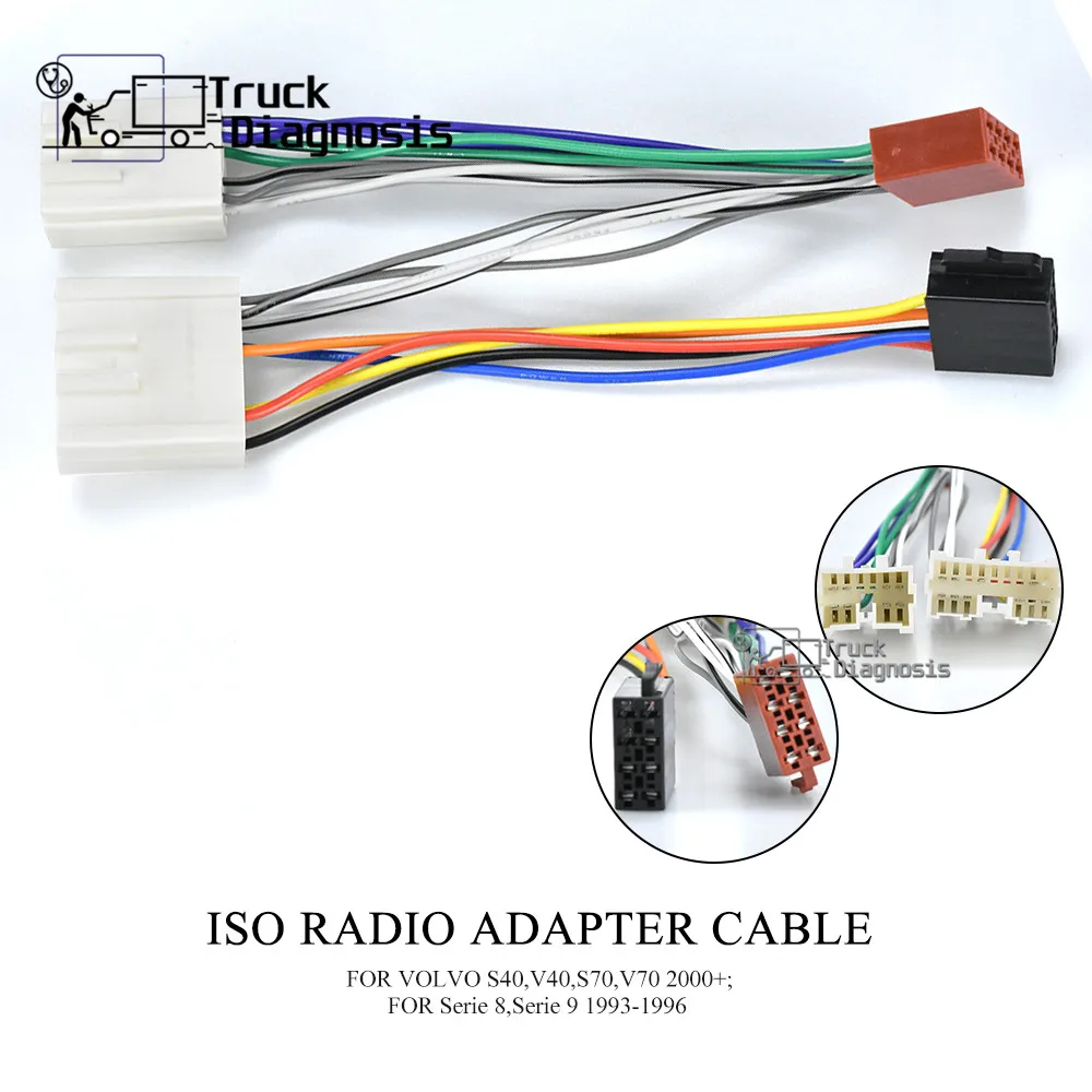 Iso Radio Adapter Cable For S40,V40,S70,V70 2000+;Serie 8,Serie 9 1993-1996 - $104.99