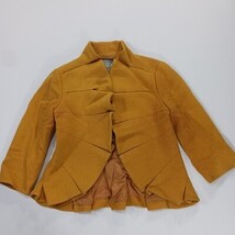 Tabitha Women's Size 2 Wool Blend Terrace House Ruffle Blazer Jacket Mustard image 13