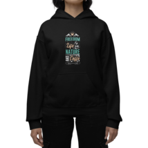 Freedom, Life Nature, And Coffee Womens Hoodie - £39.86 GBP