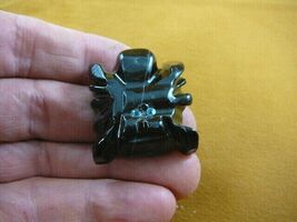 (Y-SPI-216) Black Widow baby spider Onyx stone carving I love little spi... - $12.99