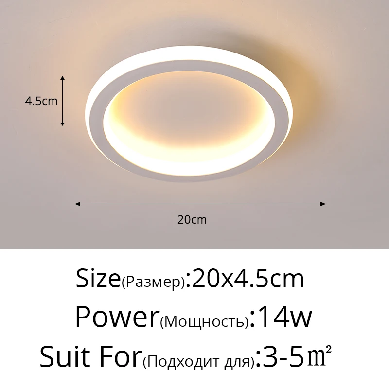 Roun Creative Modern LED Ceiling Lights For Dining Living Room Bedroom Corridor  - £177.52 GBP