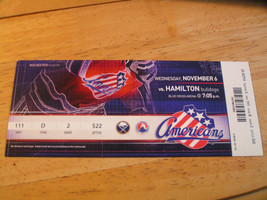 AHL NY Rochester Americans Amerks Vs. Hamilton 11/6/13 Full Unused Ticket Stub - £2.36 GBP