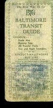 BALTIMORE TRANSIT GUIDE vintage Viaduct-Halethorpe January 1940 Bus Sche... - £7.76 GBP