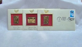 1999 Postal Commemorative Society Gold Plated Stamps Set of 3 - £17.19 GBP