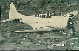 DAUNTLESS vintage WWII-era U.S. Army/Navy plane 5&quot; x 8&quot; photo card - $9.89