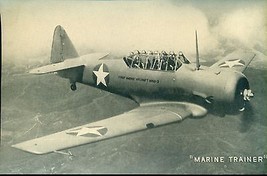 MARINE TRAINER vintage WWII-era U.S. Army/Navy plane 5&quot; x 8&quot; photo card - £7.88 GBP