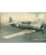 MARINE TRAINER vintage WWII-era U.S. Army/Navy plane 5&quot; x 8&quot; photo card - £7.77 GBP