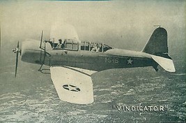 VINDICATOR vintage WWII-era U.S. Army/Navy plane 5&quot; x 8&quot; photo card - £7.77 GBP