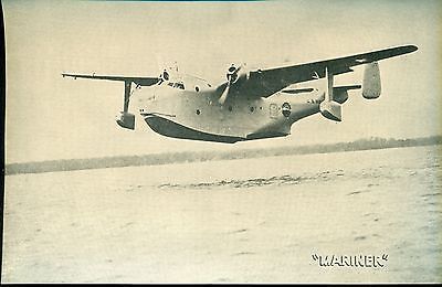 MARINER vintage WWII-era U.S. Army/Navy plane 5&quot; x 8&quot; photo card - $9.89