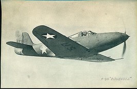 P-39 AIRACOBRA vintage WWII-era U.S. Army/Navy plane 5&quot; x 8&quot; photo card - £7.83 GBP
