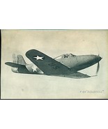 P-39 AIRACOBRA vintage WWII-era U.S. Army/Navy plane 5&quot; x 8&quot; photo card - £7.77 GBP