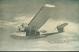 CATALINA vintage WWII-era U.S. Army/Navy plane 5&quot; x 8&quot; photo card - £7.73 GBP