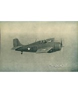 WILDCAT vintage WWII-era U.S. Army/Navy plane 5&quot; x 8&quot; photo card - £7.77 GBP