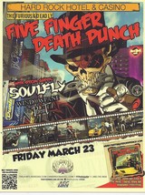 Five Finger Death Punch, Soulfly @ Hard Rock Hotel Las Vegas Promo Card - £3.20 GBP