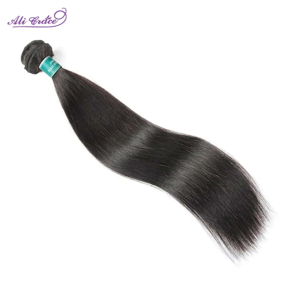 ALI GRACE Hair Peruvian Straight Hair Natural Color 100% Remy Human Hair Weave 1 - £59.25 GBP+