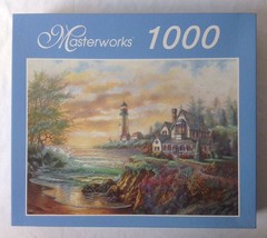 Masterworks Dancing Lights by Seaside Jigsaw Puzzle 1000 Pc Victorian Lighthouse - £15.91 GBP