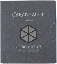 Caran d&#39;Ache CD8021.005 Ink Cartridges Infinite Grey Pack of 6 - $22.44