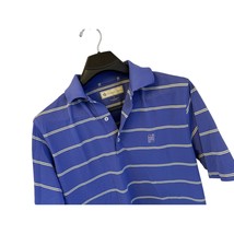 DONALD ROSS Polo Shirt Golf Purple Stripes Short Sleeve Size Small - $19.79