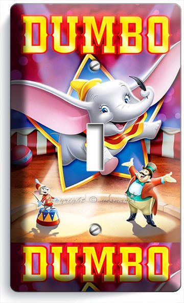 DUMBO ELEPHANT IN CIRCUS BOYS GIRLS BEDROOM SINGLE LIGHT SWITCH COVER WALL PLATE