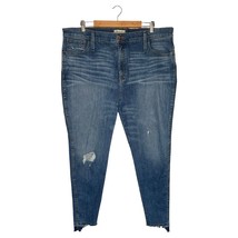 Madewell Jeans Womens 36 10 Inch High Rise Skinny Drop Step Hem Raw Deni... - $29.69