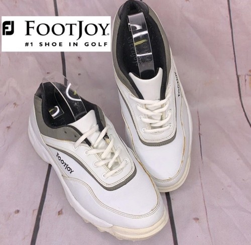 FJ FootJoy Men&#39;s Golf Shoes White Black Size 8 #45377 Soft Cleats - $9.90