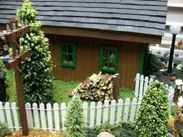 WHITE PICKET FENCE for Fairy Gardens, Model Railroad or Doll House Scenery - $20.00