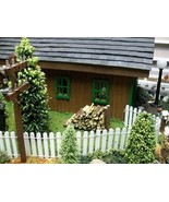 WHITE PICKET FENCE for Fairy Gardens, Model Railroad or Doll House Scenery - £15.89 GBP