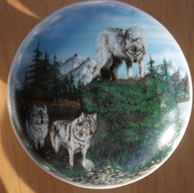 Ceramic cabinet Knobs Knob  Wolf Pack #6 WILDLIFE wolves - £4.14 GBP