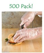 500PCS Disposable Sanitary Plastic Glove Restaurant BBQ Cook Kitchen Foo... - £12.68 GBP
