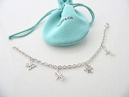 Tiffany &amp; Co Silver Butterfly Dragonfly Bracelet Bangle Chain Gift Nature Lover - £603.01 GBP