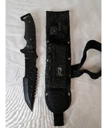 MTech Xtreme Tactical Combat Rescue Tanto Pebbled Sawback Knife BLACK MX... - £26.00 GBP