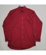 Chaps Ralph Lauren Men&#39;s Shirt Sz  15/32-33 Burgundy Long Sleeve Casual ... - £21.89 GBP