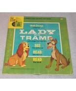 Vintage Disneyland Lady and the Tramp See Hear Read Book Record 1965 - $9.60 CAD
