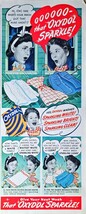 Oxydol Sparkle Detergent Sparkling White Bright Clean 1947 Vintage Print Ad - $13.49 CAD