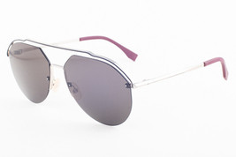 FENDI MM 0031 Palladium Burgundy / Gray Sunglasses FF MM0031/S 010 61mm - £148.66 GBP