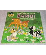 Vintage Walt Disney&#39;s Story of Bambi Read Along Book and Record 1977 - £5.53 GBP