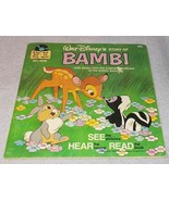 Vintage Walt Disney&#39;s Story of Bambi Read Along Book and Record 1977 - $9.60 CAD