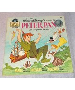 Vintage Walt Disney&#39;s Story of Peter Pan Read Along Book and Record 1977 - £6.28 GBP