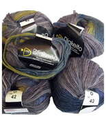 6 Skeins Diakeito DIAMUSEE Japanese Wool Yarn  42 Hee Hee Self Striping - £44.23 GBP