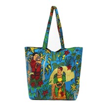 Cotton Bag Farida Kahlo Handmade Shoulder Bag, Shopping Bag Environment friendly - £30.86 GBP