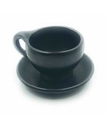 SET 6 PCS Chocolate or Coffee Cup  Unglazed Mug 9.5 Onz Black Clay La Ch... - £76.63 GBP