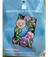 Designs For The Needle Canvas Creations Pansies Bookmark Kit #7703 New 1... - $8.90