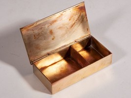 Fabulous Vintage Solid Brass Bradley &amp; Hubbard Stamp Box - £56.05 GBP