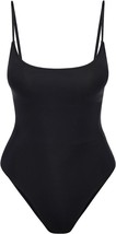 Narecte Women&#39;s Black Tummy Control High Cut One Piece Swimsuit - Size: ... - £12.94 GBP