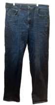 American Eagle Relaxed straight men whiskered blue jeans  36x34 actual 3... - $19.79